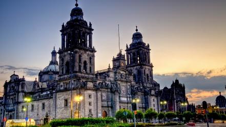 Mexico cathedral hdr photography wallpaper