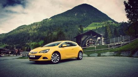 Mountains cars opel astra gtc wallpaper
