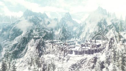 Mountains enclave the elder scrolls v: skyrim wallpaper