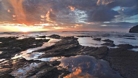 Sunset nature beach costa rica wallpaper