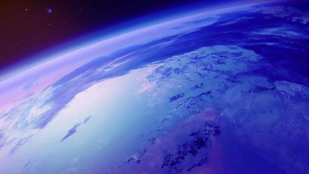 World planets earth atmosphere satellite image sea wallpaper