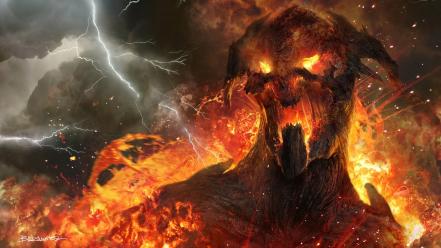 Art artwork lightning wrath of the titans wallpaper