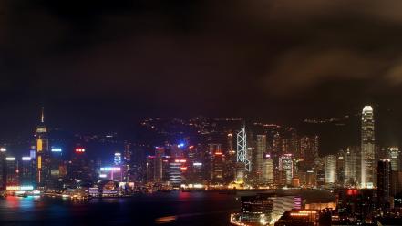 Cityscapes night architecture hong kong city lights cities wallpaper