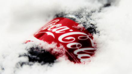 Ice red white bottles coca-cola celebration wallpaper