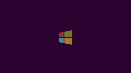 Minimalistic windows 8 logos simple background purple wallpaper