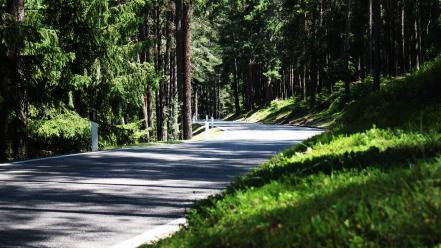 Mountains landscapes nature forest roads alps natural wallpaper