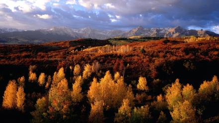 Mountains trees canada autumn wallpaper