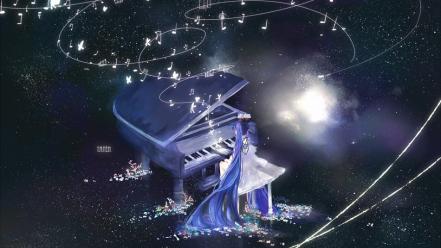 Piano musical notes wallpaper