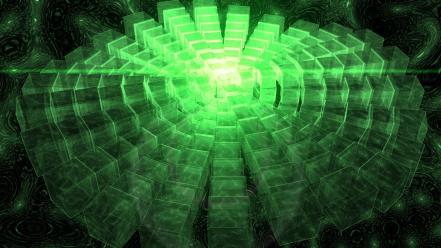 Space cgi cubes digital art glow 3d wallpaper