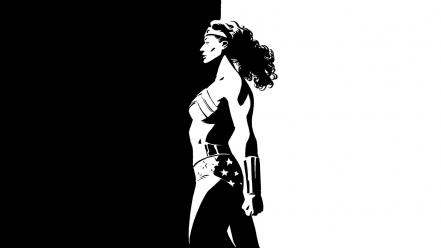 Black and white dc comics vector wonder woman wallpaper