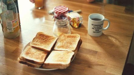 Bread toast breakfast jam butter toasted sandwich wallpaper