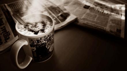 Coffee food the beatles newspapers beatless wallpaper