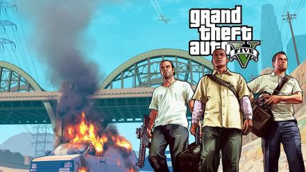 Fire smoke grand theft auto rockstar v wallpaper