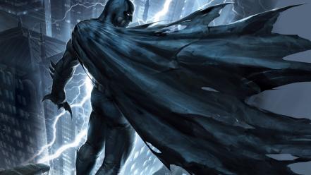 Gotham city lightning the dark knight returns wallpaper