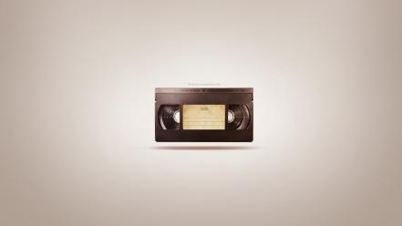 Minimalistic cassette tape vhs wallpaper