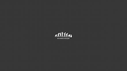 Minimalistic geek evolution wallpaper