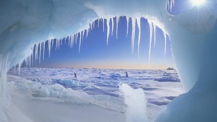Nature canada nunavut ice cave wallpaper