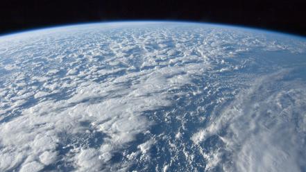 Ocean clouds outer space earth wallpaper
