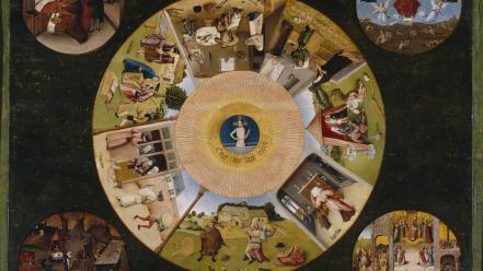 Seven deadly sins hieronymus bosch scrolls the wallpaper