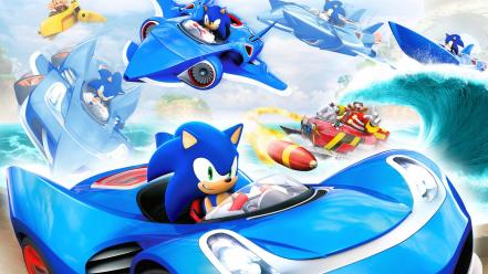 Sonic the hedgehog video games sega allstar racing wallpaper