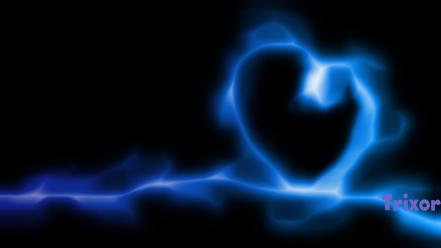 White smoke hearts neon lights background colors wallpaper