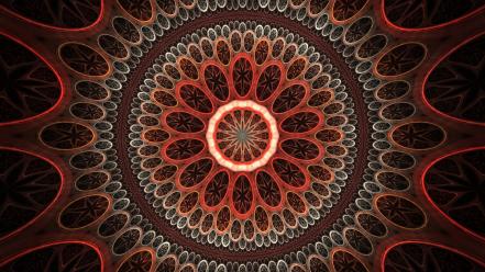 Abstract circles shapes psychedelic artwork symmetry wallpaper