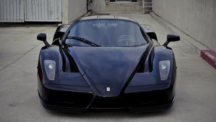 Black cars ferrari supercars enzo automobile wallpaper