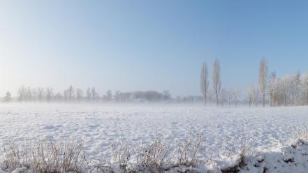 Landscapes winter snow holland the netherlands enschede wallpaper