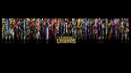 League of legends collage champions panels game wallpaper