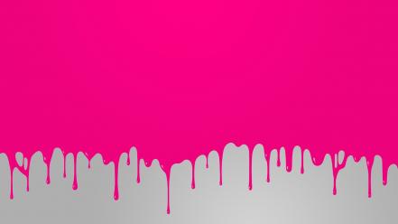 Minimalistic pink paint artwork dripping wallpaper