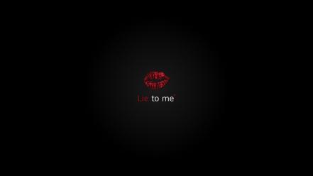 Minimalistic tv series lie to me red lips wallpaper