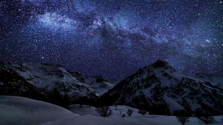 Mountains nature night stars germany milky way skyscapes wallpaper
