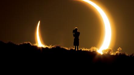 Nature sun moon silhouettes national geographic solar eclipse wallpaper