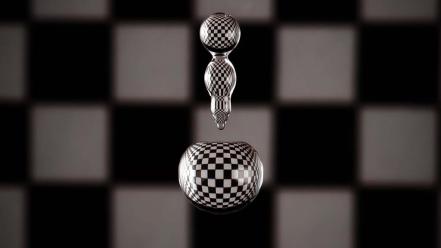 Water drops chess board wallpaper