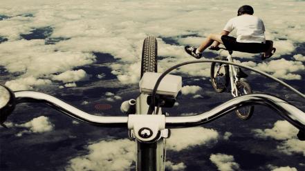Bike flying air wallpaper
