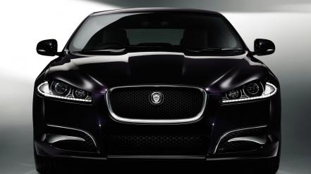 Black cars purple vehicles jaguar xf front view wallpaper
