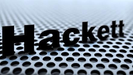Black text steel 3d word hackett wallpaper