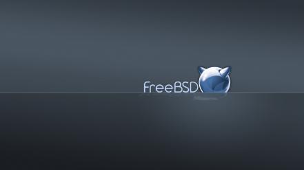 Blue freebsd widescreen wallpaper