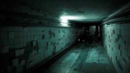 Creepy dark industrial basement wallpaper