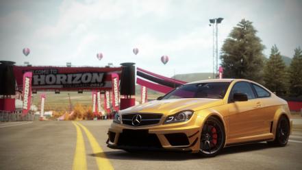 Video games c63 amg forza horizon mercedes black wallpaper