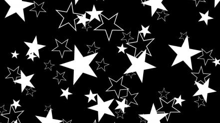 Black white stars wallpaper