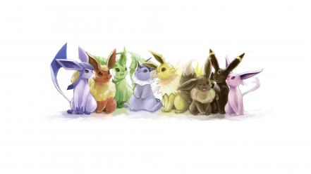 Games flareon eevee vaporeon jolteon eeveelutions leafeon wallpaper