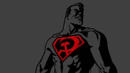 Minimalistic superman funny ussr hammer and sickle wallpaper