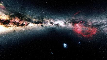 Outer space multicolor galaxies glaxay wallpaper