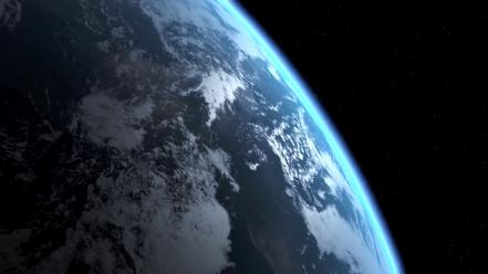 Outer space world earth from above wallpaper