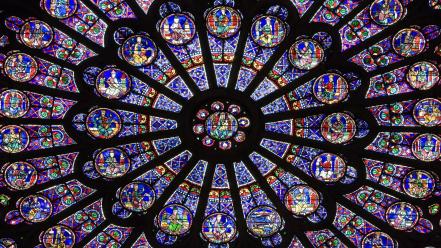 Paris france window cathedral notre dame wallpaper