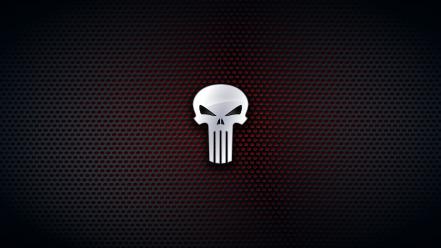 Punisher marvel comics logos symbols gradient background wallpaper