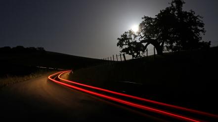 Roads long exposure wallpaper