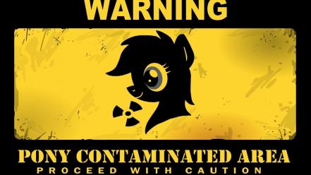 Signs warning my little pony wallpaper