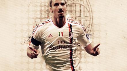 Soccer ac milan zlatan ibrahimovic stars football player wallpaper